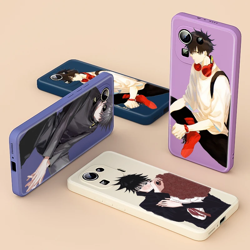 

Hot Anime Fushiguro Megumi For Xiaomi 11 11X 10T 10 10S 10i 9 CC9 Lite 8 9SE 5G Ultra LIite Pro Liquid Soft Cover Phone Case