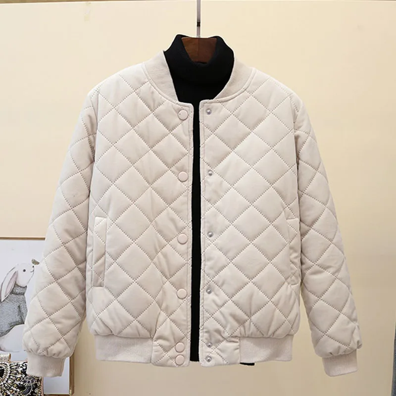 Женское хлопковое пальто с золотым бархатным утеплителем зимняя короткая