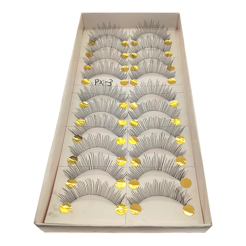 

Handmade False Eyelashes. Upper Lashes are Comfortable, Soft, Natural and Dense. 10 Pairs in A Box