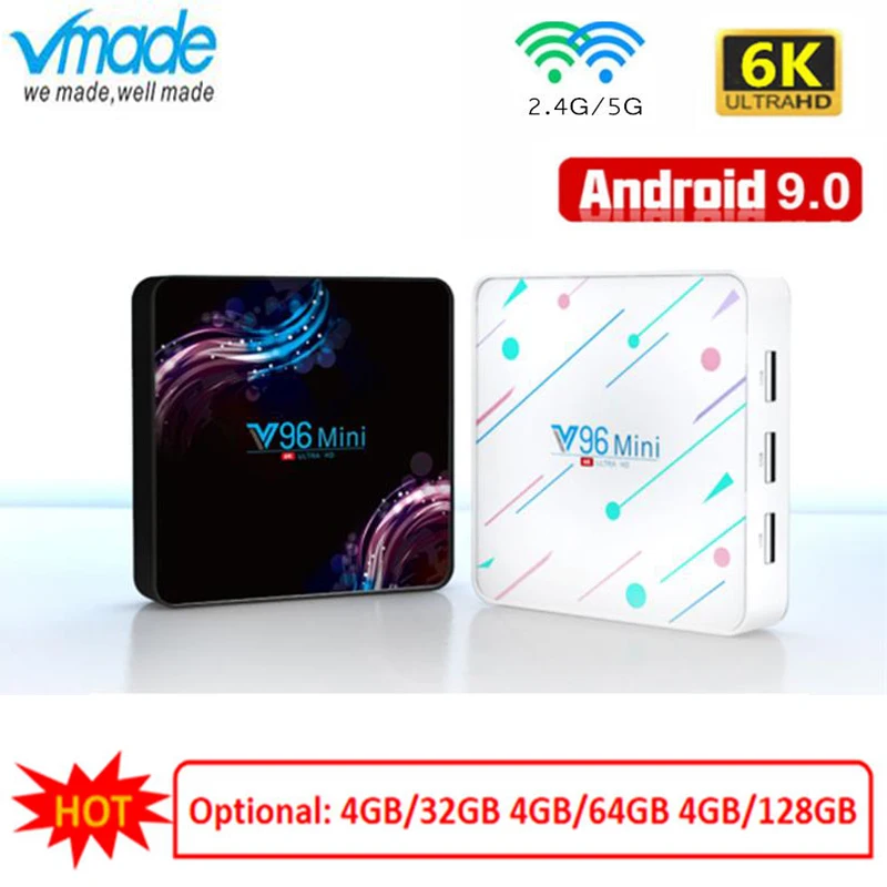 ТВ приставка Allwinner H6 Android 9 0 поддержка YouTube netflix аккаунт Wi Fi 2 4 ГГц и телефон 6K 4G 128