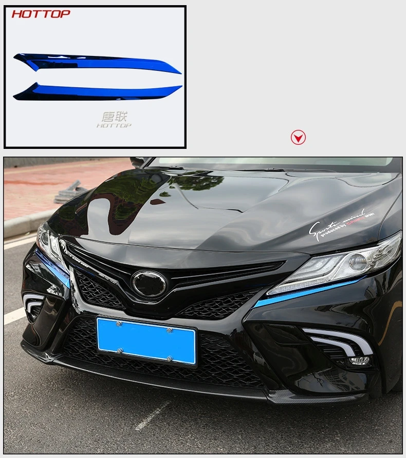 Автомобильные фары из нержавеющей стали, брови, веки для Toyota Camry, автомобильный Стайлинг, передняя фара, брови, накладка, аксессуары