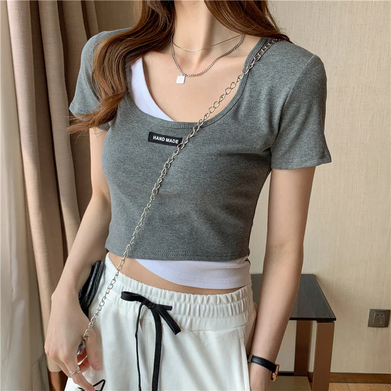 

BOBOKATEER New Clothes White Tee Shirt Femme Short Sleeve Woman Tshirts Plus Size Summer Tops Mujer Camisetas T-shirty Damskie
