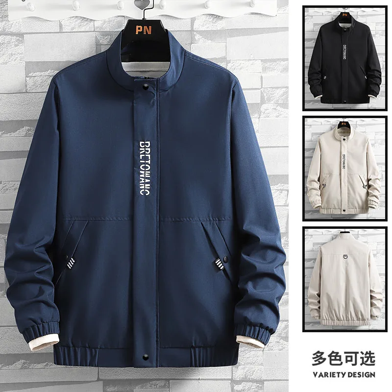 

2021 spring and autumn men's jacket hip-hop windbreaker slim zipper baseball uniform men's casual street men's jacket