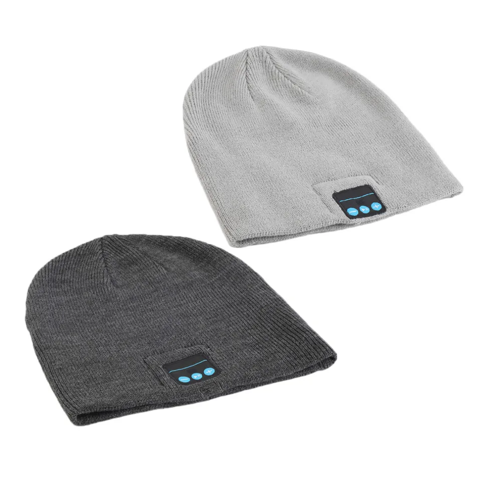 Unisex Smart Wireless Bluetooth Music Winter Warm Knitted Beanie Hat Headphones Cap With Handsfree Earphone