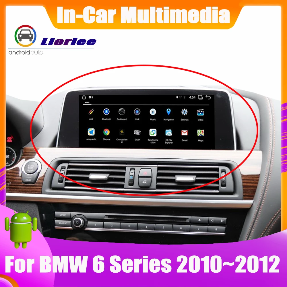 Обновленная система Android для BMW 6 серии 640i 650i 640d 2010 ~ 2012 HD сенсорный экран стерео