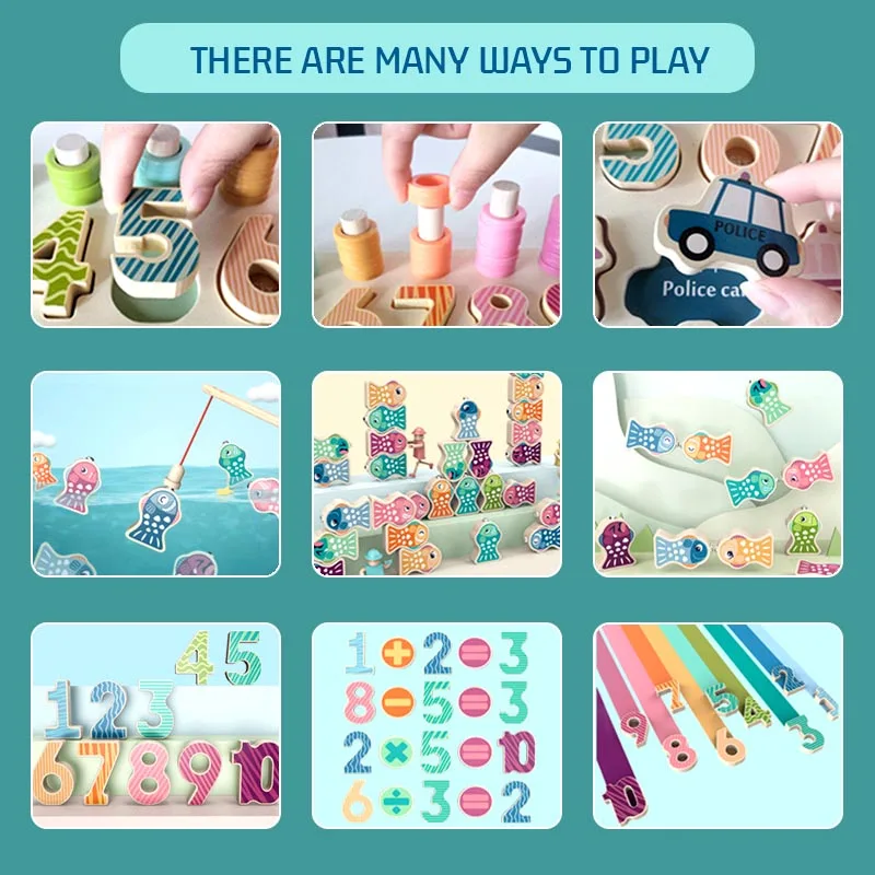 

Children toys digital jigsaw blocks early to teach intelligence development brain boy-girl-baby shape sleeve column