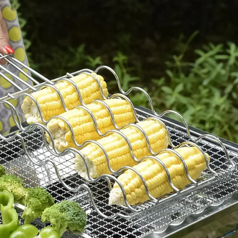 Корзина для кукурузы из нержавеющей стали антипригарный держатель стойка обжига