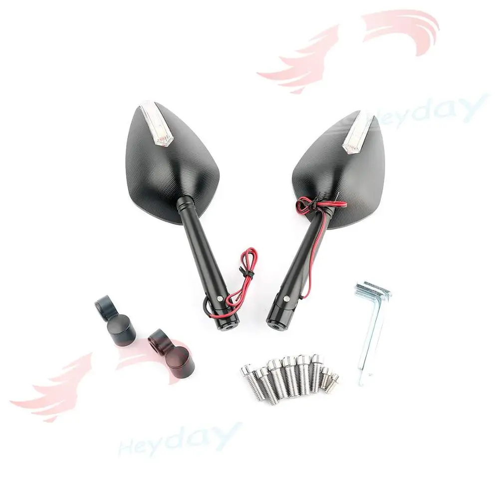 Черные мотоциклетные зеркала алюминиевое зеркало заднего вида с ЧПУ