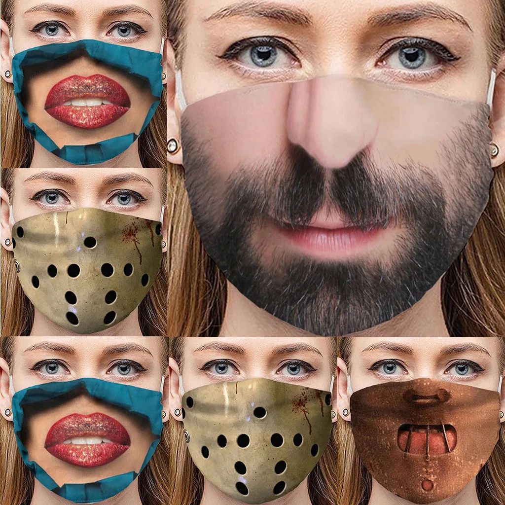 Забавной бородкой-Джейсон рот Косплэй Для женщин мужчин маски унисекс уход за