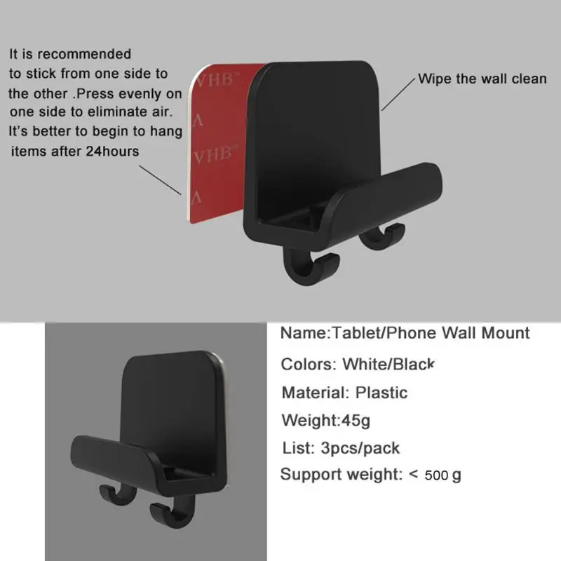 3 шт. Универсальный держатель для мобильного телефона планшета настенное