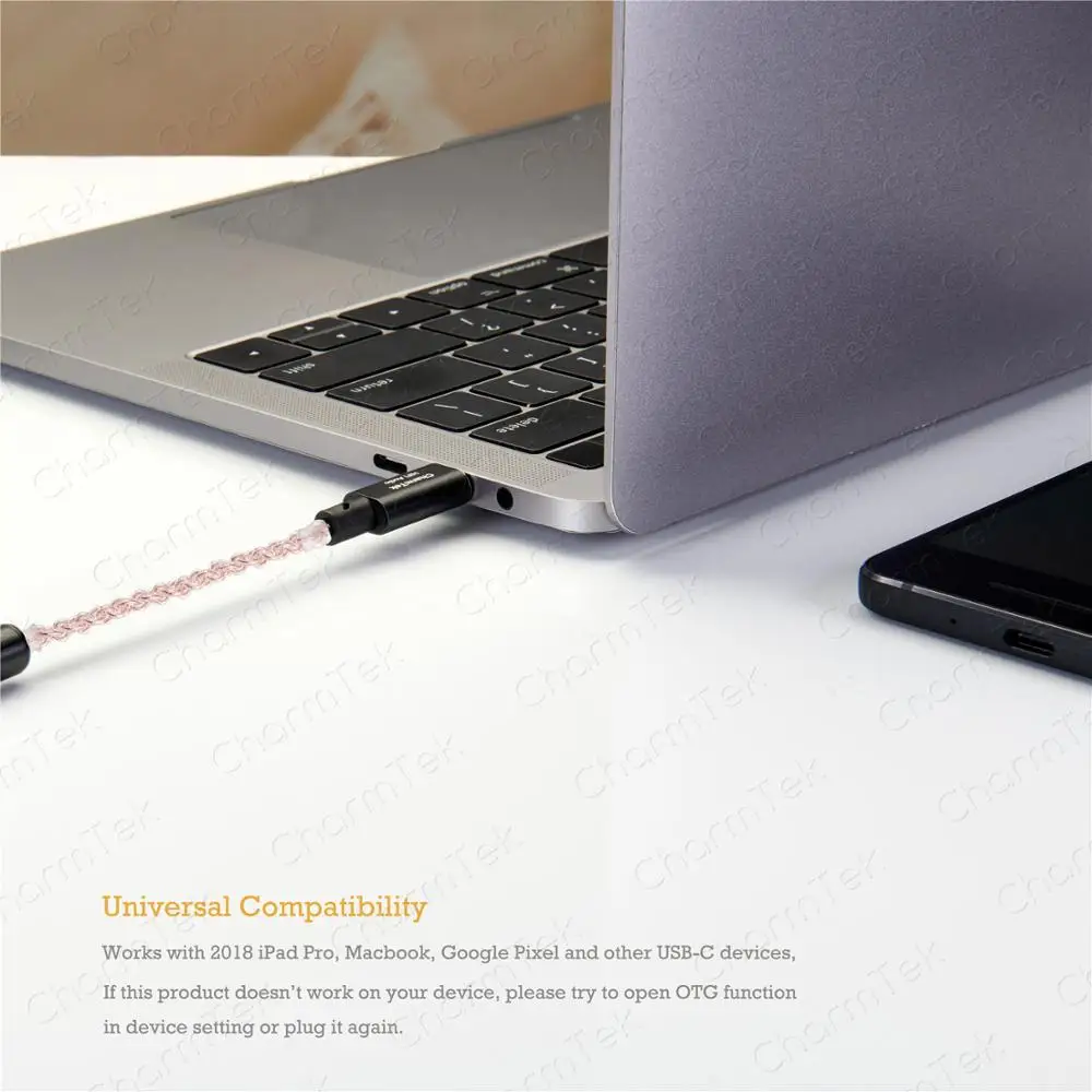 CharmTek USB C Hi-Fi аудио портативный усилитель для наушников Qualcomm 32-битный DAC Pixel 4 Note 10 iPad