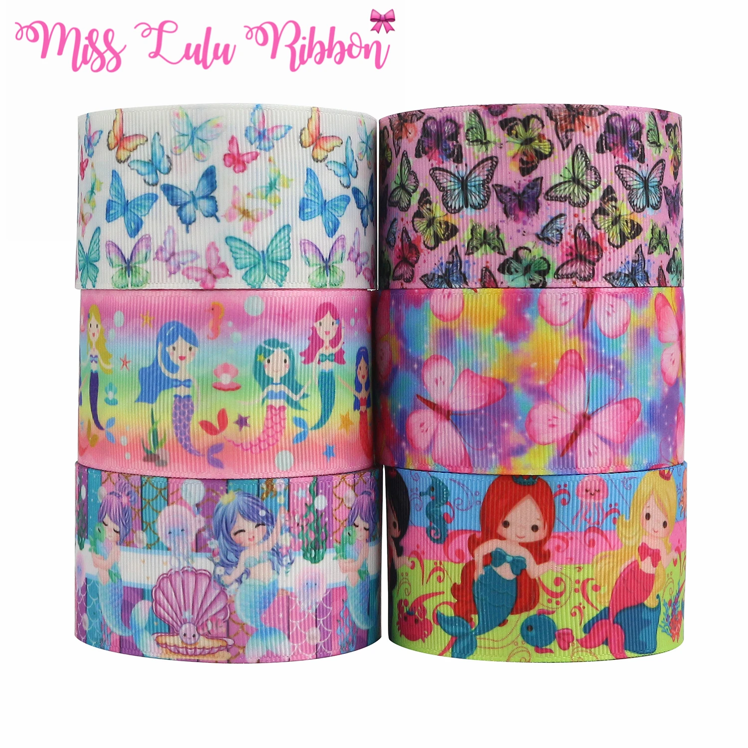 Корсажная лента с принтом русалка 16-75 мм 50 ярдов/рулон | Дом и сад