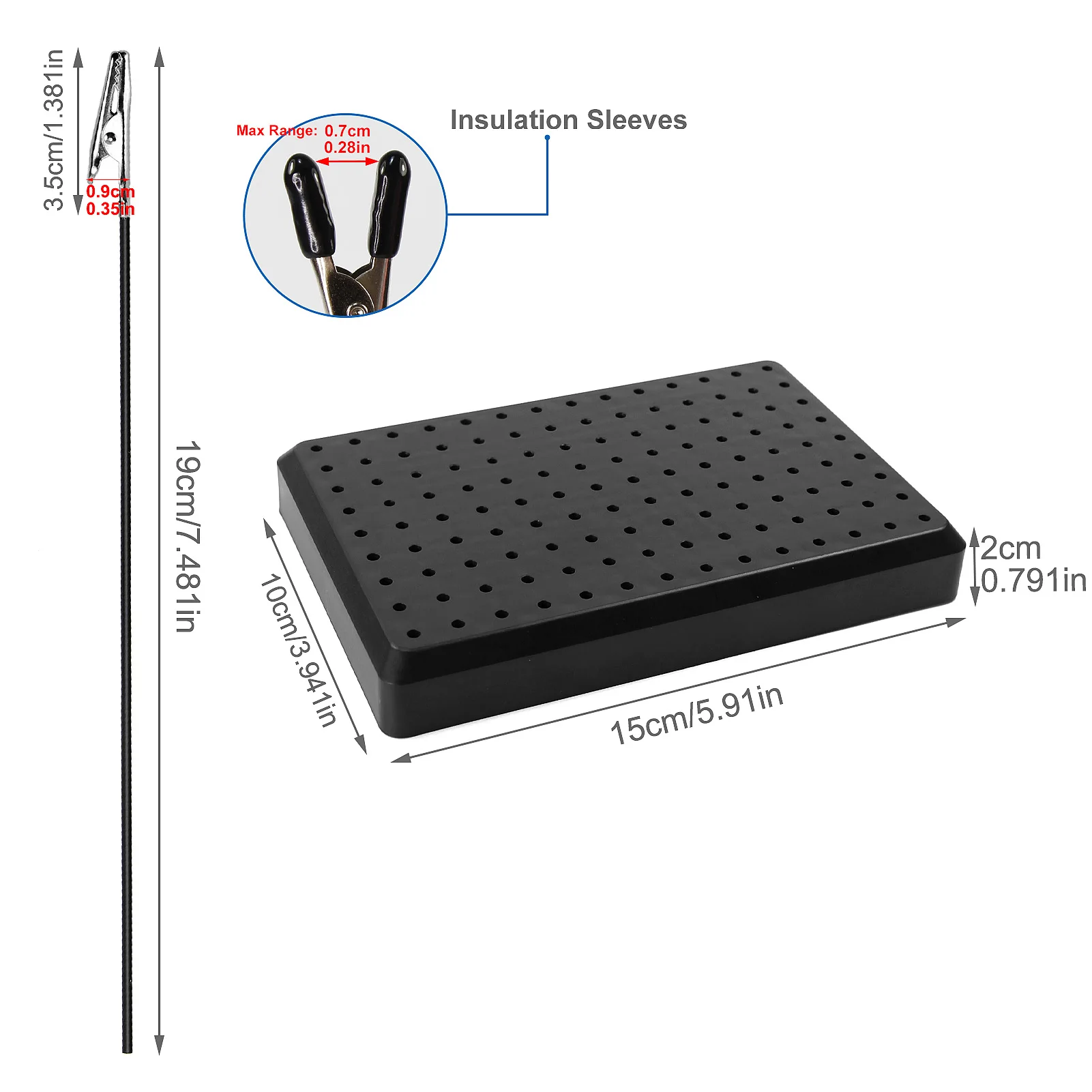 Основа для подставки рисования с отверстиями 14x9 и зажимы типа &quotкрокодил&quot