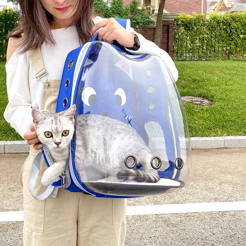 

Сумка для кошки, переносная сумка, клетка для кошки на плечо, прозрачная школьная сумка для кошки, рюкзак в виде космической капсулы для дома...