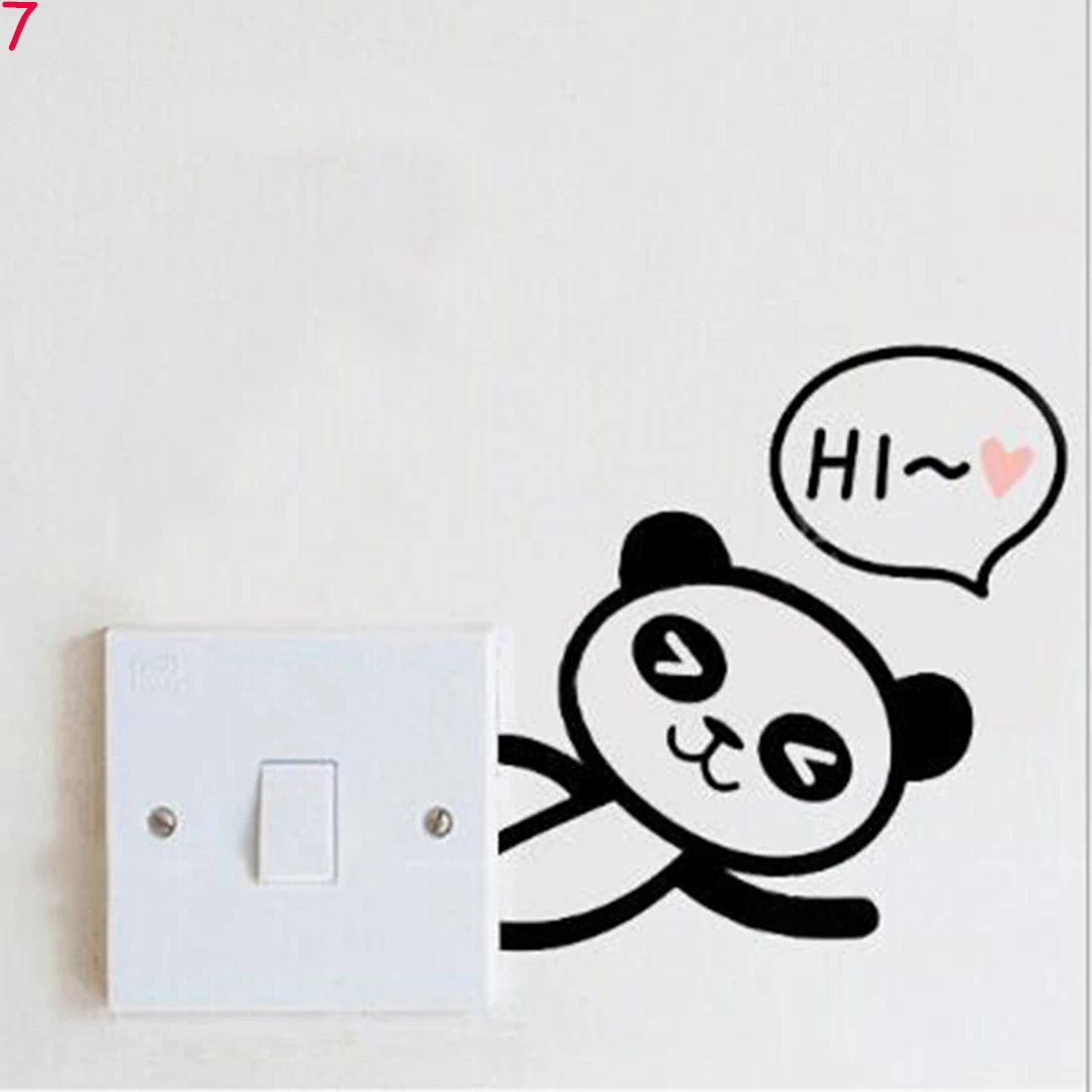 

Funny Animals Patterns Switch Stickers Cute Cat Panda PVC Wall Stickers 1PC Creative Switch Stickers For Kids Room Home Decor