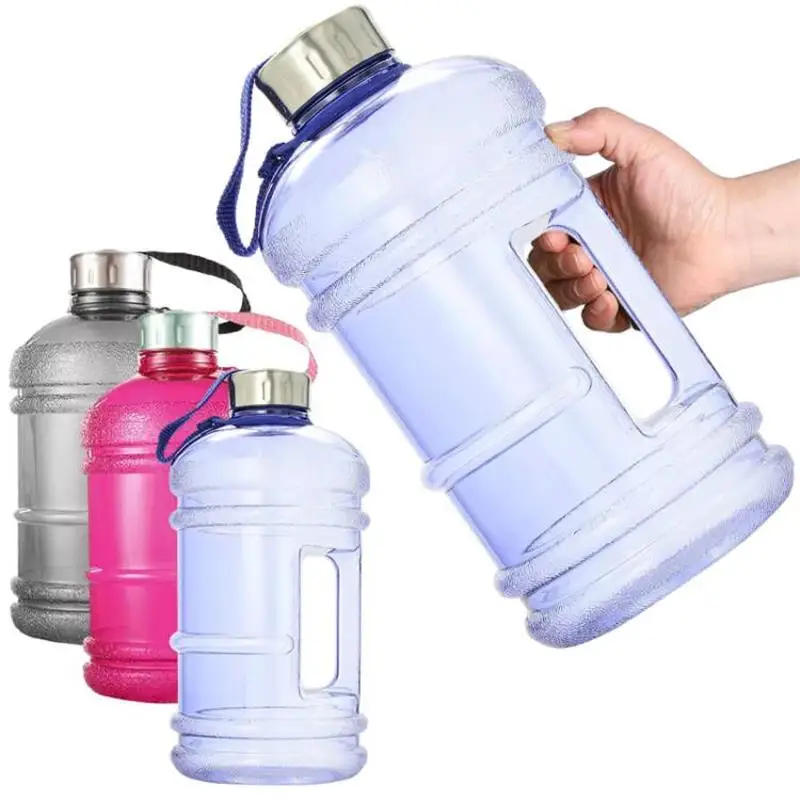 

Large Capcity Water Bottle 1.9L Shaker Bottle with Handle Outdoor Fitness Running Gym Training Clear Plastic Sports Bottles