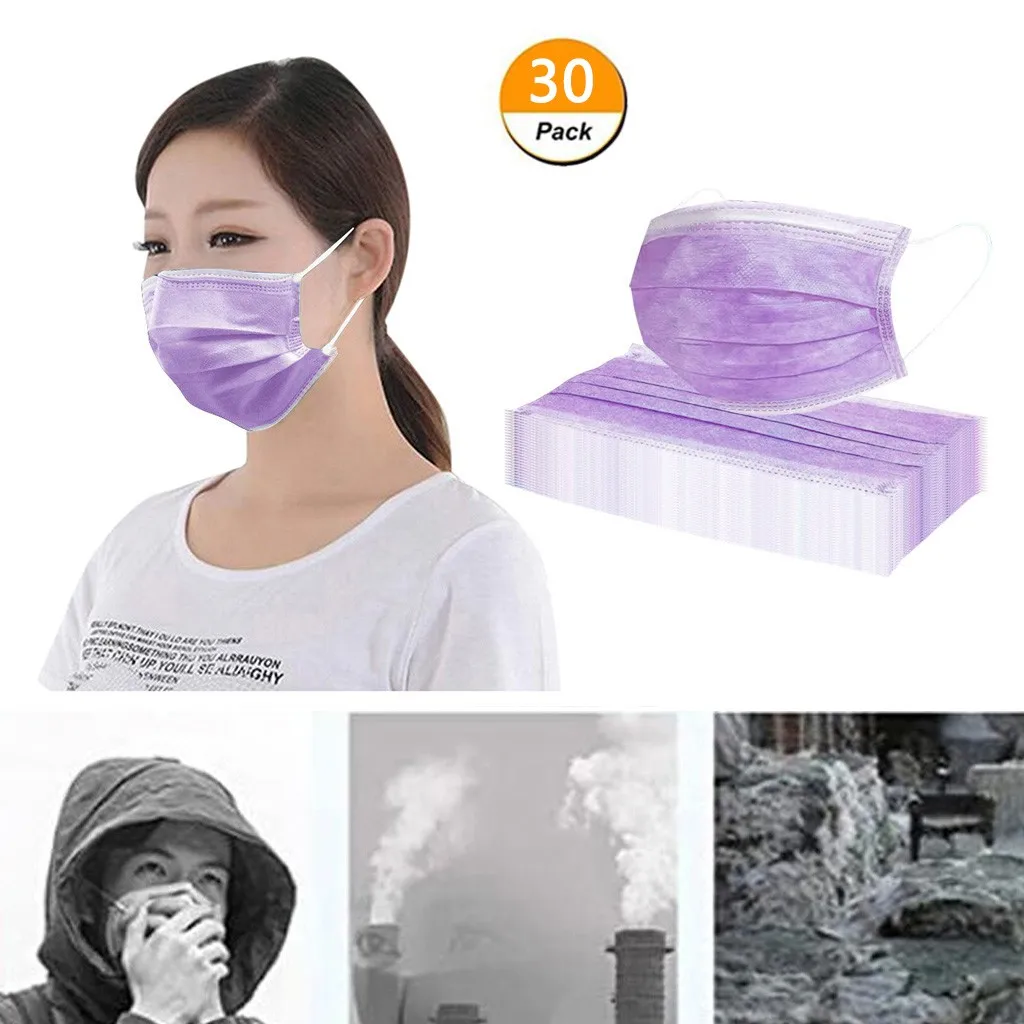 В наличии 30 шт. одноразовая маска для лица Mascarilla Безопасность 3 слоя дышащий пыле