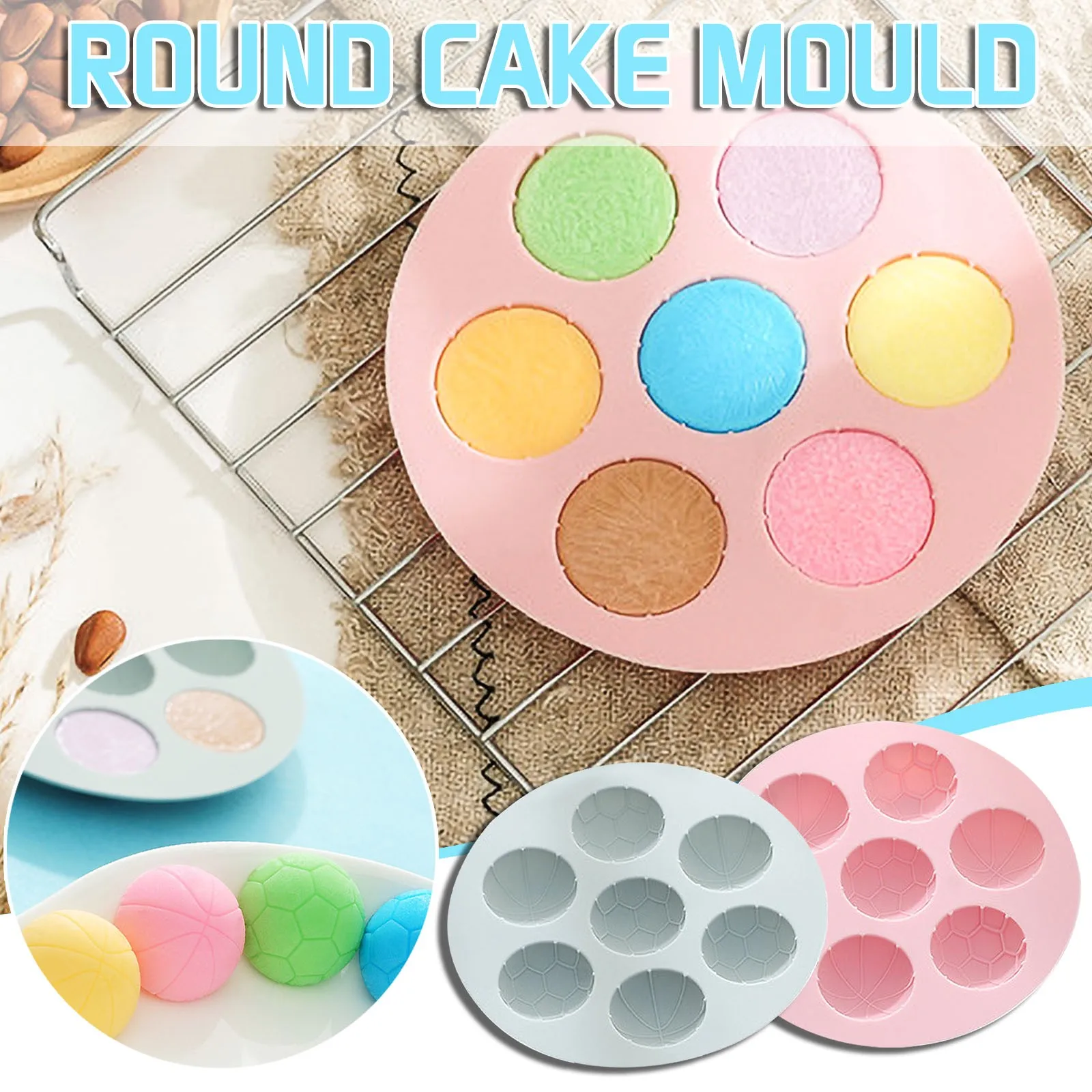 7 чашек полушариковая Сфера силиконовая форма для торта футбола баскетбола