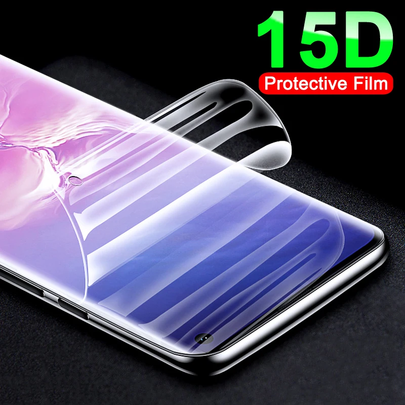 15D Гидрогелевая пленка полная для Samsung A50 A80 A60 Защита экрана Galaxy S10 S9 Plus Note 10 Pro 9 8 S7