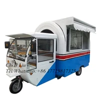 2021 trends electric tricycle food truck mobile kitchen motorcycle street snack ice cream hot dog cart