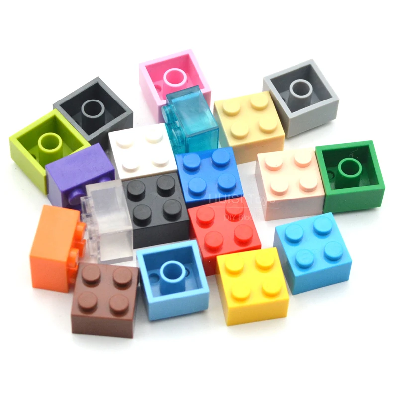100pcs/lot 2X2* DIY Enlighten Toy Plastic Building Block Bricks For Kids Compatible With Legoe Assembles Particles 12 Colors | Игрушки и