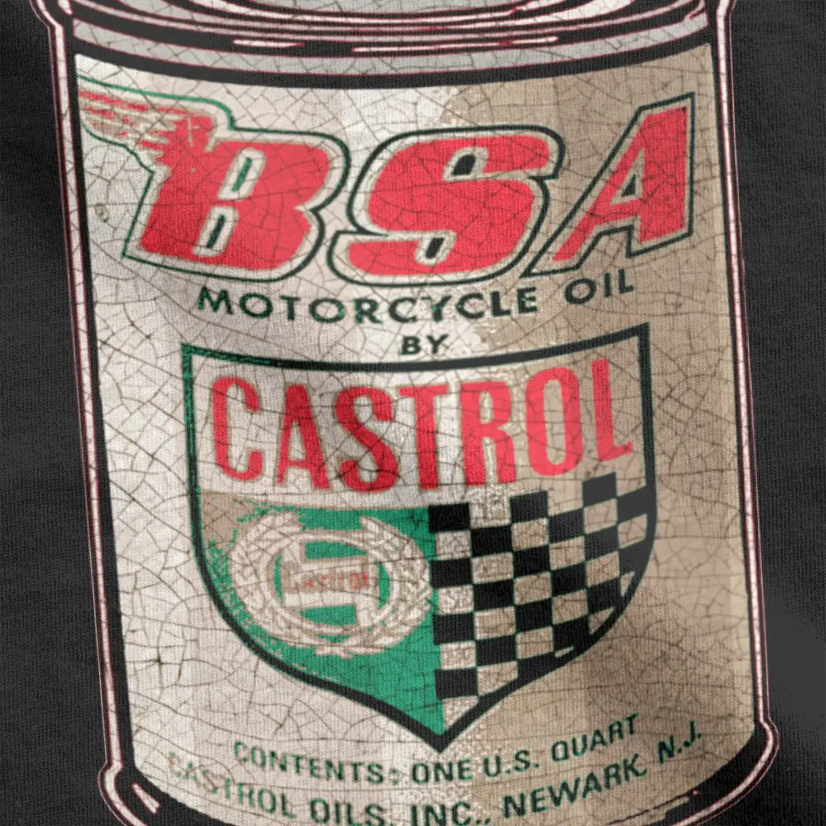 Мужская Винтажная футболка с коротким рукавом и круглым вырезом из чистого