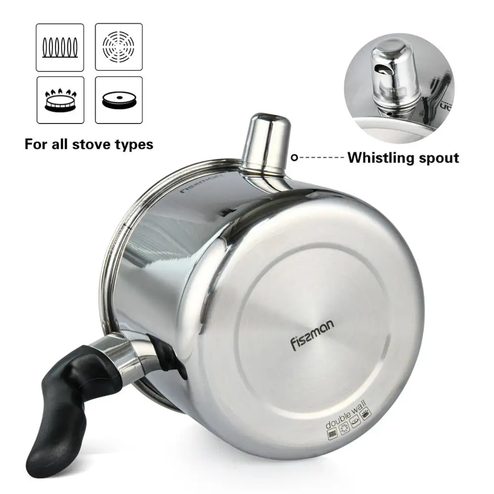 Фиссман 1 0Л свисток молочный горшок с двойными стенками корпус из нержавеющей