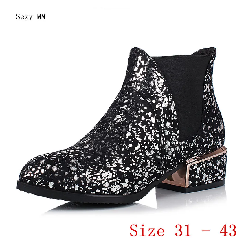 

Autumn Women High Heels Ankle Boots Booties Motorcycle Shoes Woman High Heel Short Boots Small Plus Size 31 32 33 - 40 41 42 43