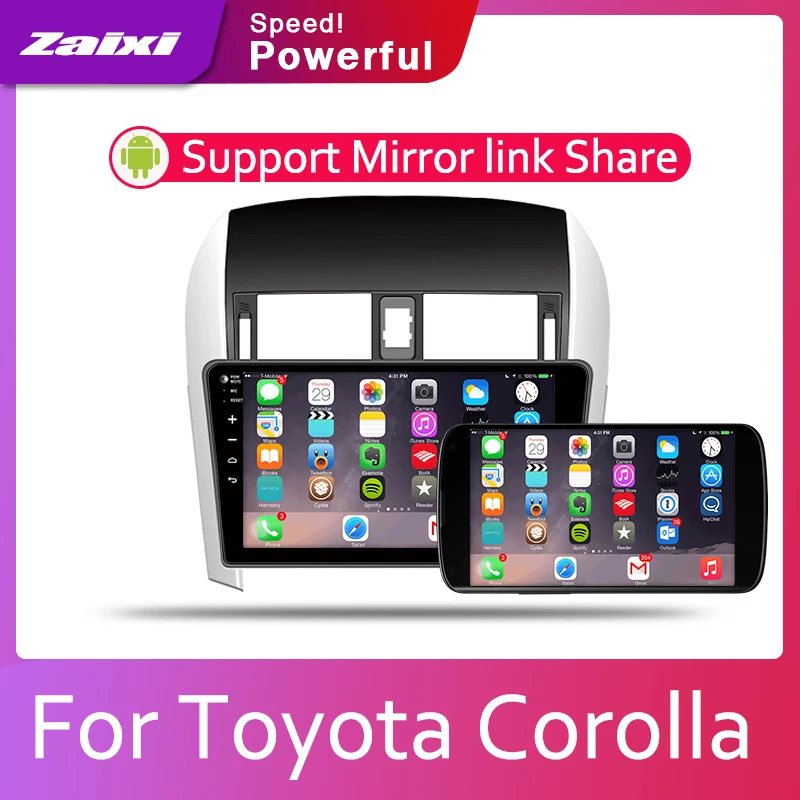 ZaiXi автомобильная система Android 1080P IPS ЖК-экран для Toyota Corolla E140 E150 2007 ~ 2013