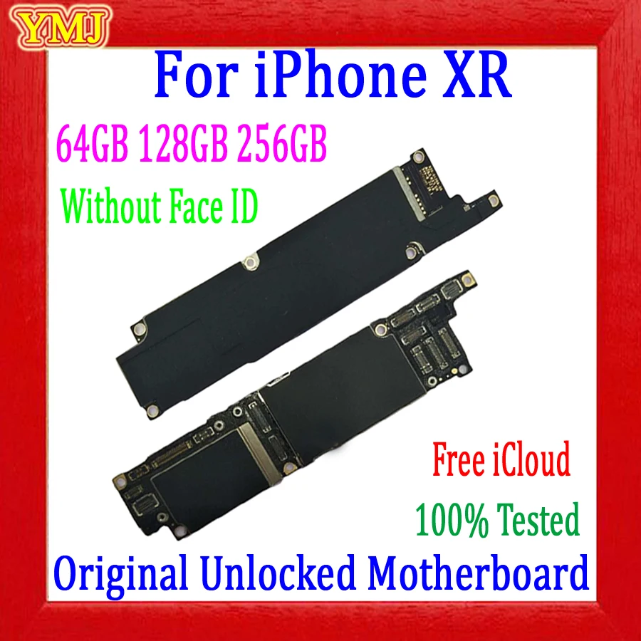 

100% Original Unlock Free iCloud for iPhone XR Motherboard With/No face ID full chips logic board Good Plate Support IOS update