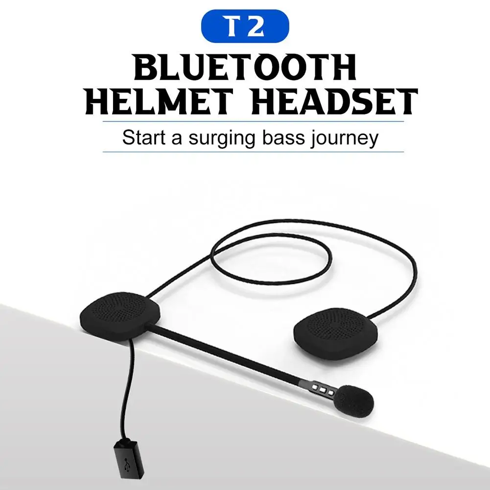 T2 Беспроводная Bluetooth 5 0 гарнитура для мотоциклетного шлема стерео динамик