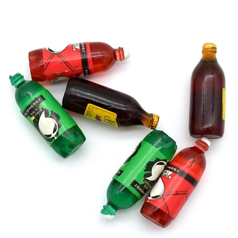 

10Pcs 1.1*3.3CM Resin Drink Bottle Charms Patch DIY Making Hair Accessories Kid Handmade Craft Phone Shell Decoration