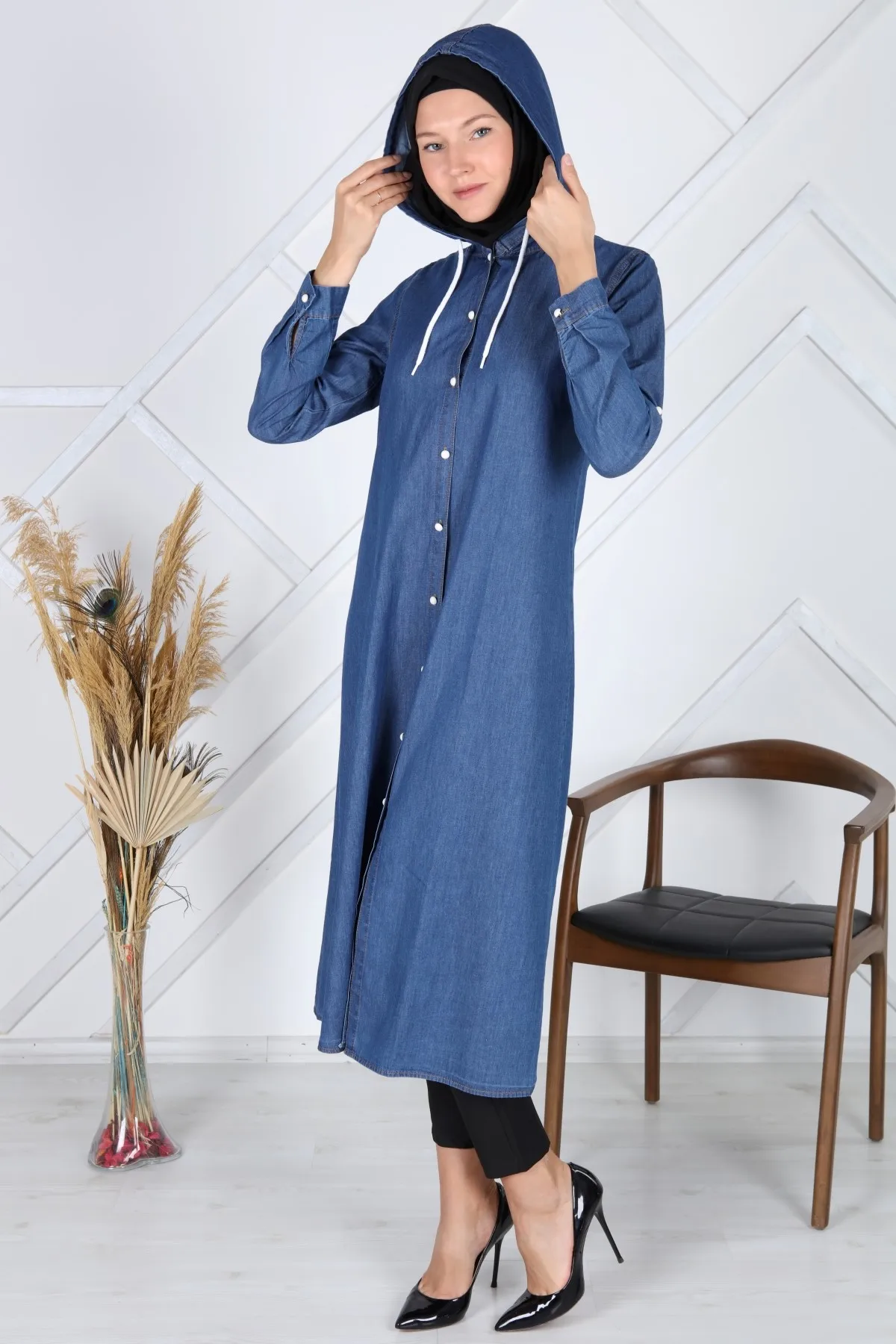 

Hooded Denim Cap MC8101 Dark Blue