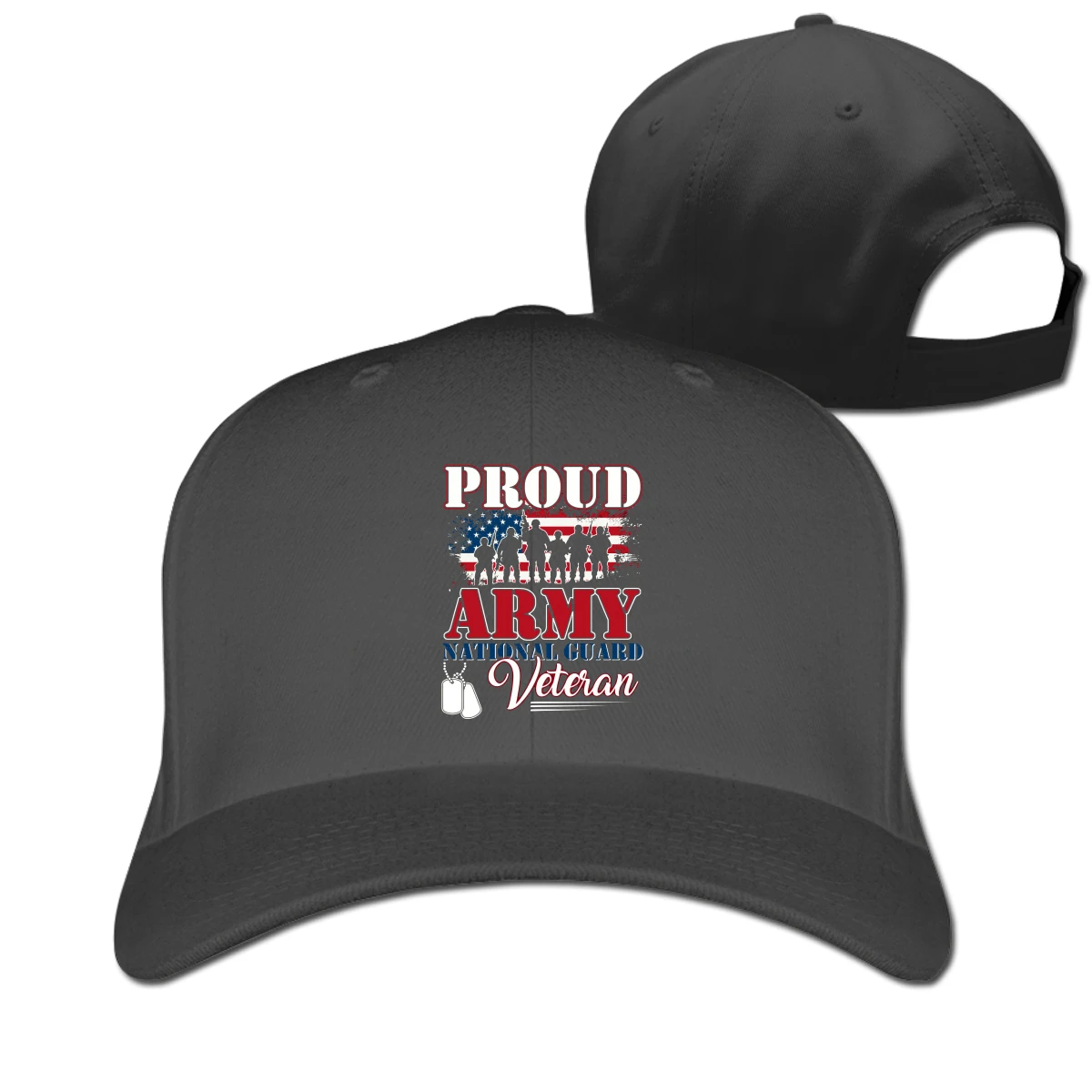 

Proud Army National Guard Veteran man woman's Fashionable breathable Sun Caps