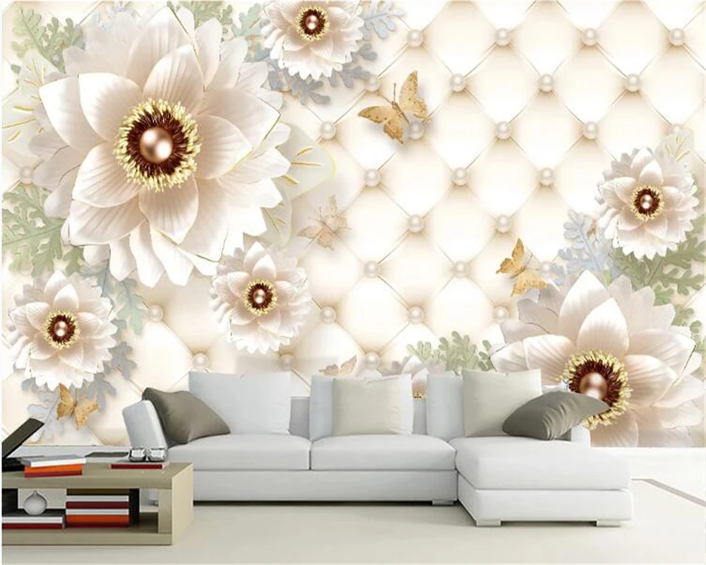 

Обои beibehang под заказ, современные HD 3D фотообои, цветы, европейский домашний фон, обои с рисунком