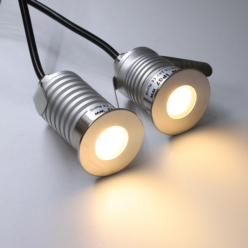 1 Вт 3 светодиодный подземный светильник DC12 24V IP67 Водонепроницаемый встраиваемый