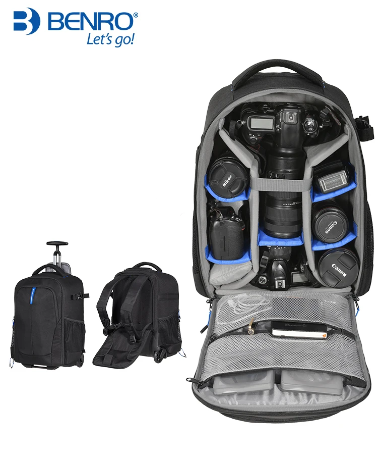 Рюкзак Benro Hiker 1000 для SLR-камеры вместительный уличный чехол на колесиках