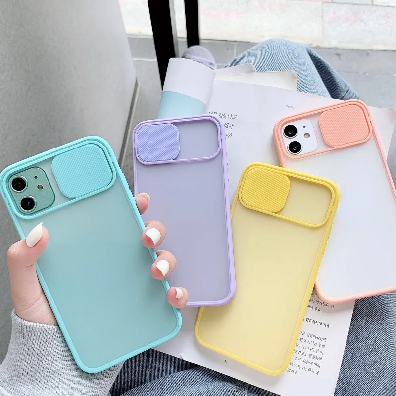 

Camera Lens Protection Phone Case on For iPhone 11 12 Pro Max 8 7 6 6s Plus Xr XsMax X Xs SE 2020 12 Color Candy Soft Back Cover