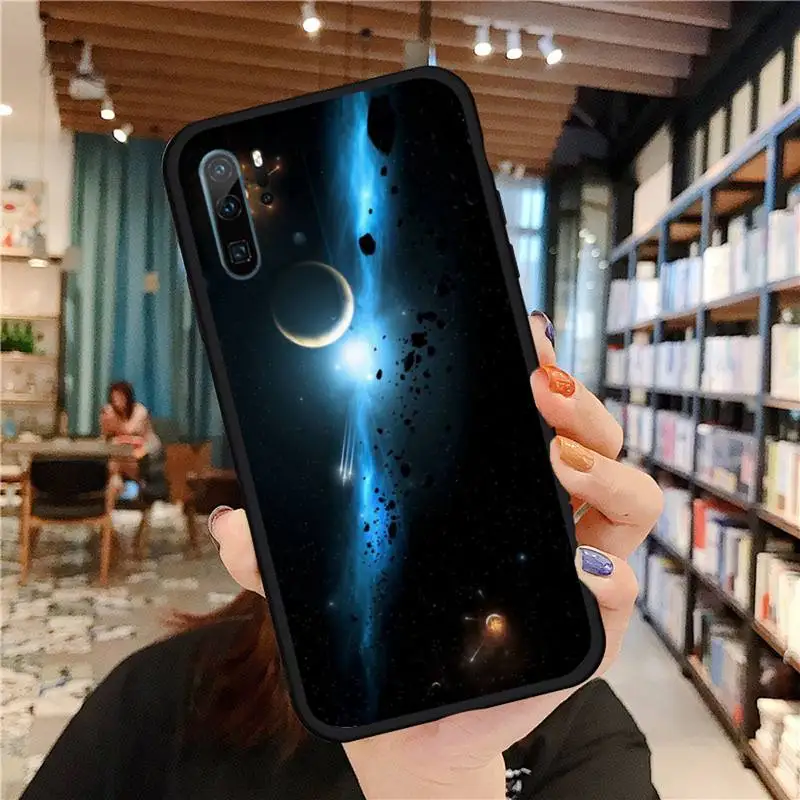 

Star Moon Space bling Phone Case For Huawei honor Mate P 9 10 20 30 40 Pro 10i 7 8 a x Lite nova 5t