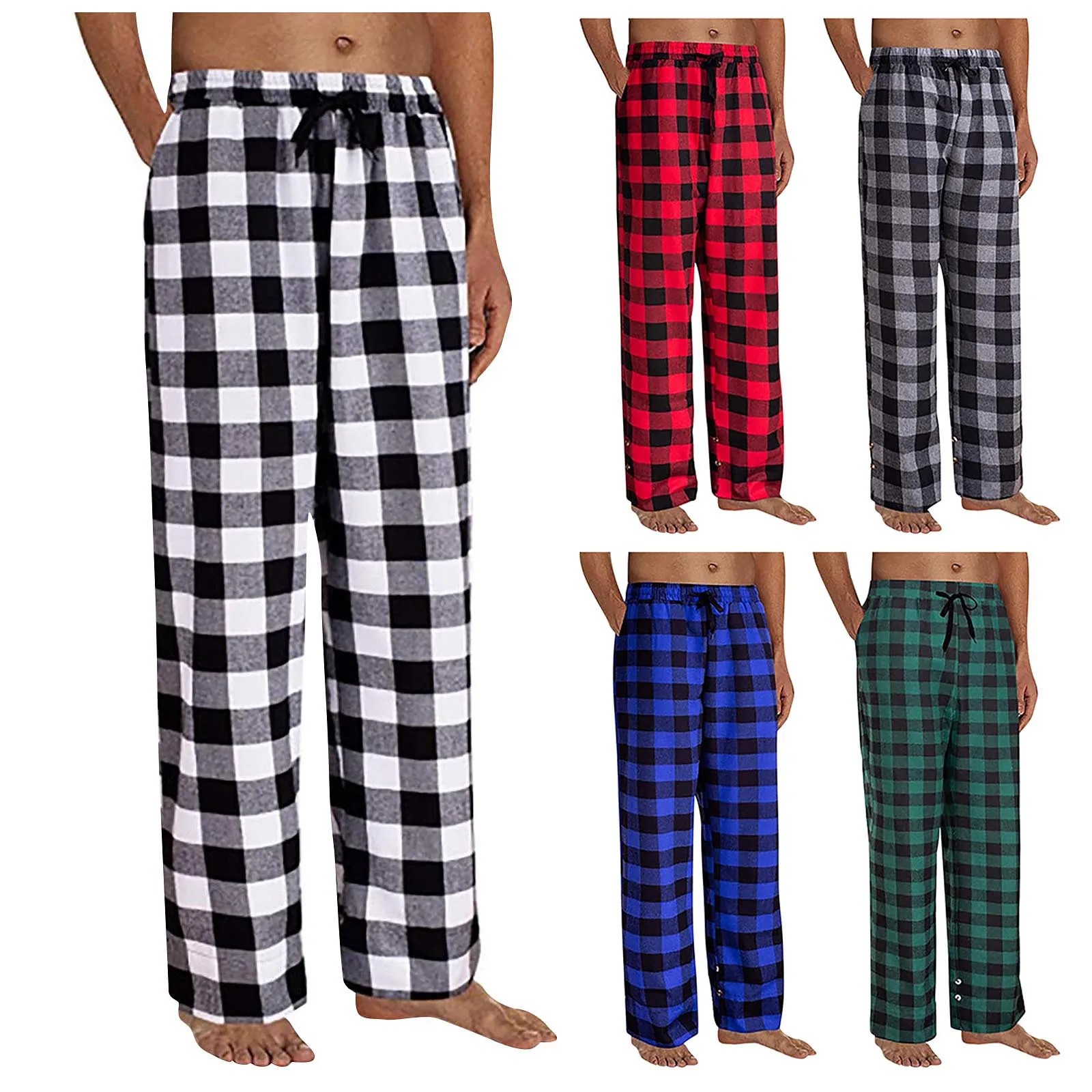 

Мужские спортивные тренировочные брюки, повседневные однотонные прямые брюки из хлопка и льна, домашние длинные брюки большого размера, Ли...