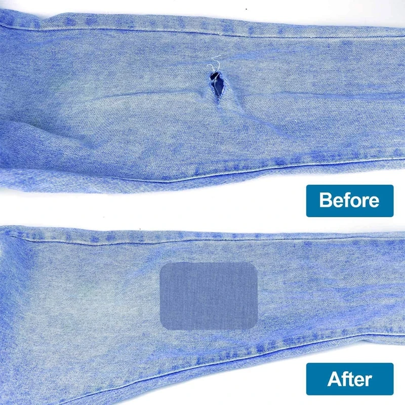 

24 Pieces Iron On Patches Iron On Denim Cotton Patches Iron-On Repair Kit