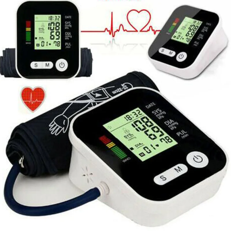 

Digital USB Home Medical Household Upper Arm BP Cuff Blood Pressure Pulse Heart Rate Tonometer Sphygmomanometer Health Monitor