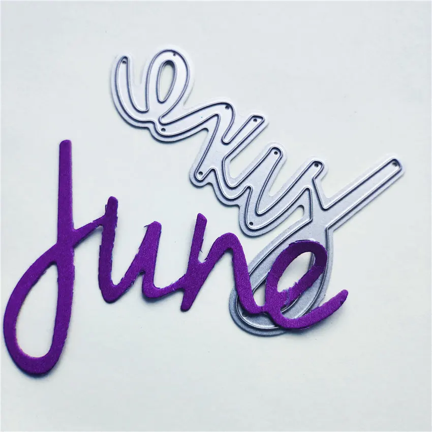 Текст июня ремесло металла трафарет прессформы резки украшения скрапбукинга