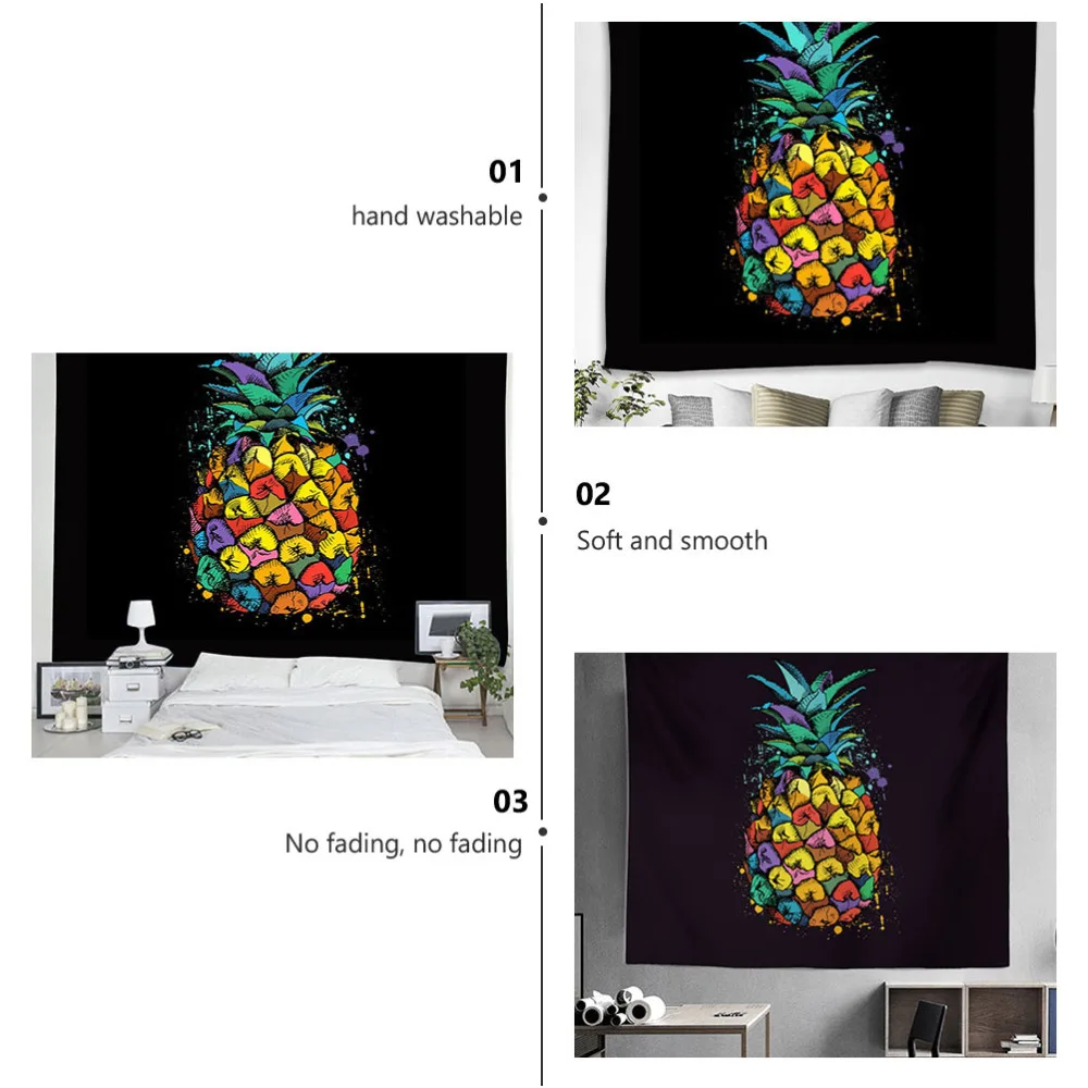 1 шт. изящный гобелен с принтом креативный рисунок ананаса настенное одеяло