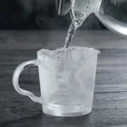 Термостойкие двойной со стеклянным носиком Кофе мерный стаканчик для дома и Кухня BOM666