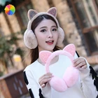 Новинка, модные теплые наушники, наушники для женщин и девушек, теплые наушники, зимние подарки, элегантные блестящие наушники XBFF с кошачьими ушами