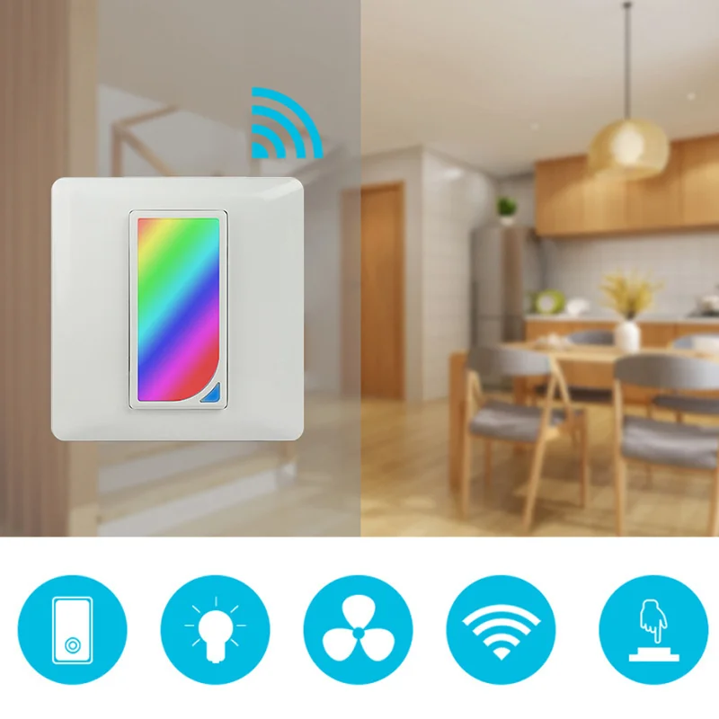Штепсельная Вилка стандарта ЕС Wifi встроенный Rgb светодиодный сценический умный