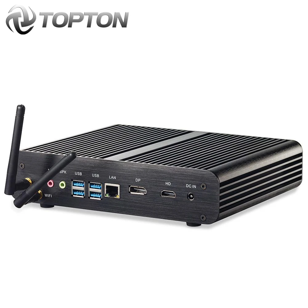 Новый безвентиляторный мини компьютер Intel i7 10710U 10510U Настольный ПК Windows 10 2 * DDR4 M.2 NVMe