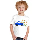 Пасхальная футболка для детей, пасхальный грузовик с кроликом и яйцами, счастливая Пасхальная Детская футболка с грузовиком, счастливая Пасха, подарок для детей