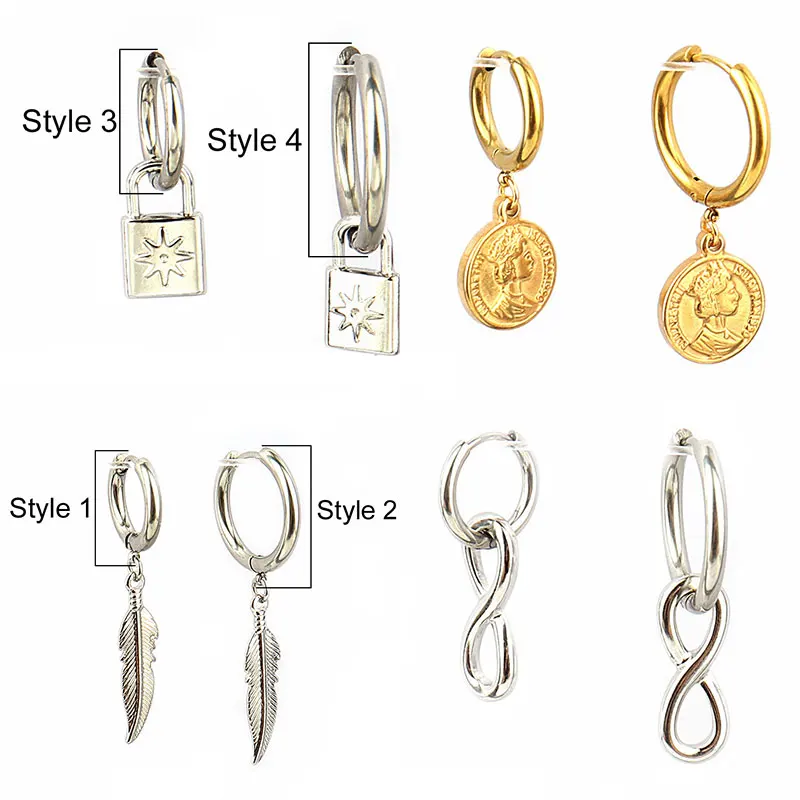

5Pcs/Lot stainless steel earrings Diy French Earring Hooks Wire Settings Base Hoops Earrings Accessories For Jewelry Making